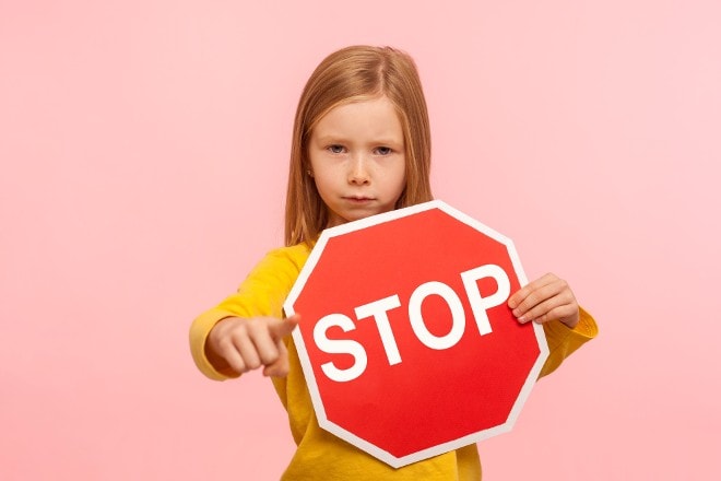 stopbord meisje