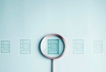magnifying glass research documents