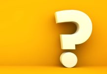 question mark on yellow backgroun 3d rendering