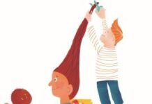 Illustratie haren knippen